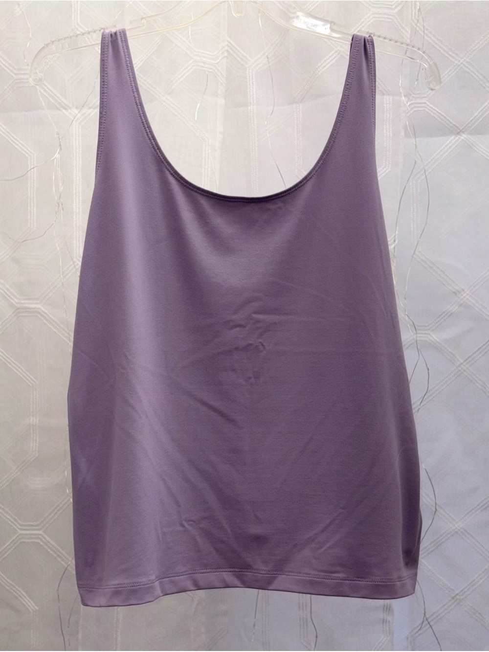 Chico's Lavender Nylon Spandex Tank Adjustable Straps Chic Light Academia Size 2